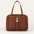 Jessica Shoulder Bag | Nutshell with Gold hardware