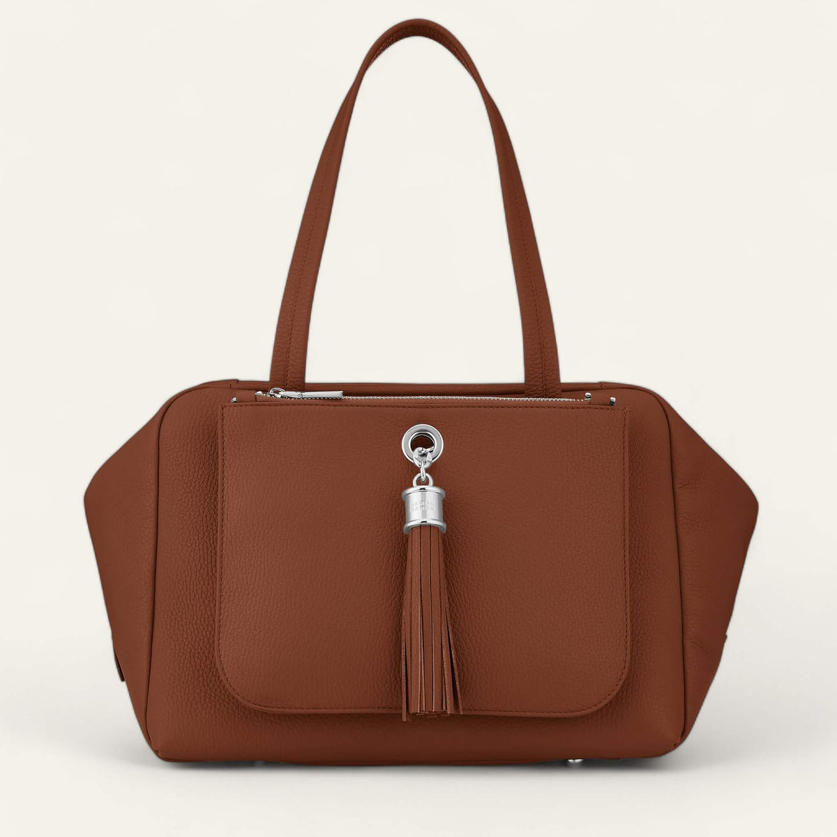 Nutshell Sarah Haran Jessica Shoulder Bag with Silver hardware front winged