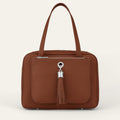 Jessica Shoulder Bag | Nutshell with Silver hardware