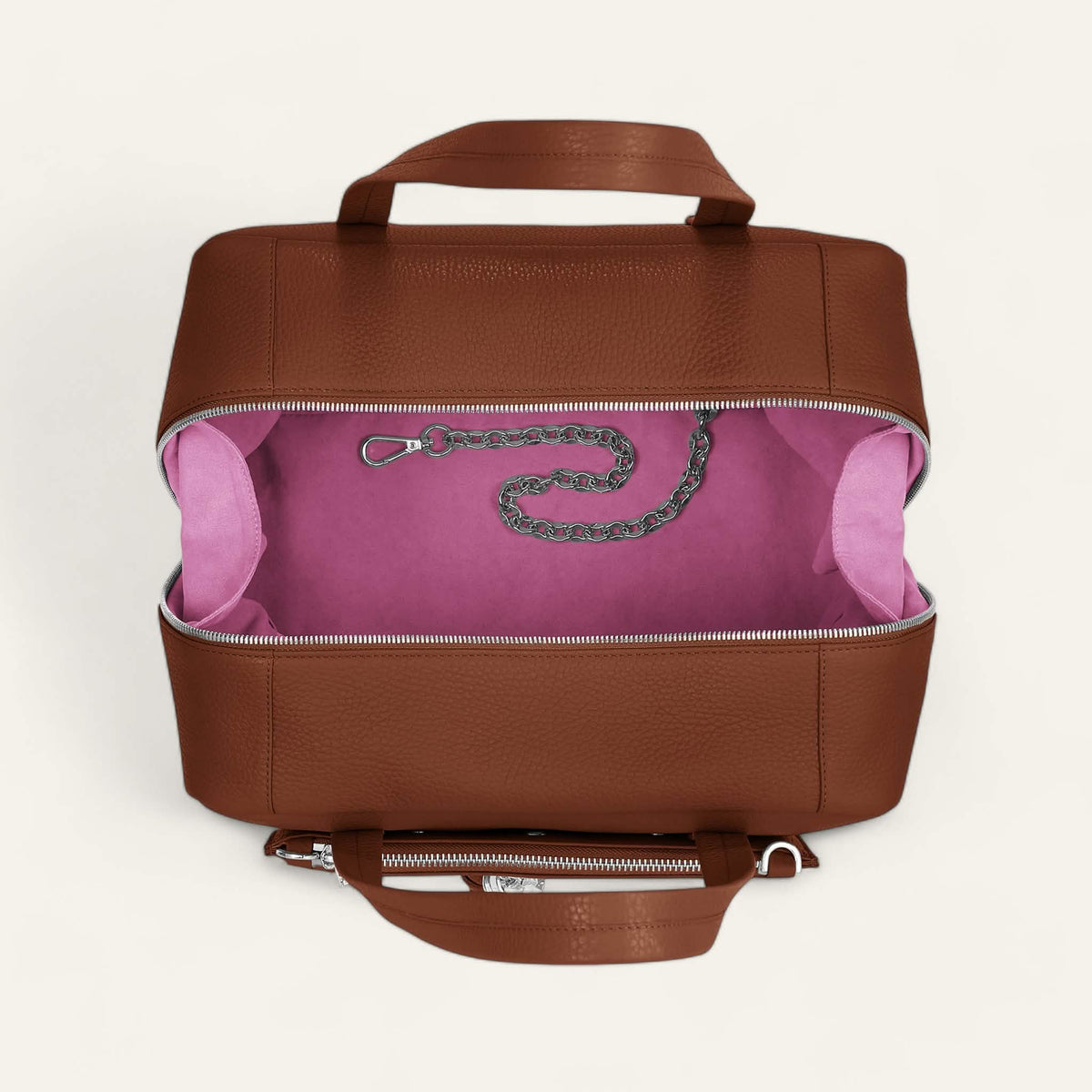 Nutshell Sarah Haran Jessica Shoulder Bag with Silver hardware overhead