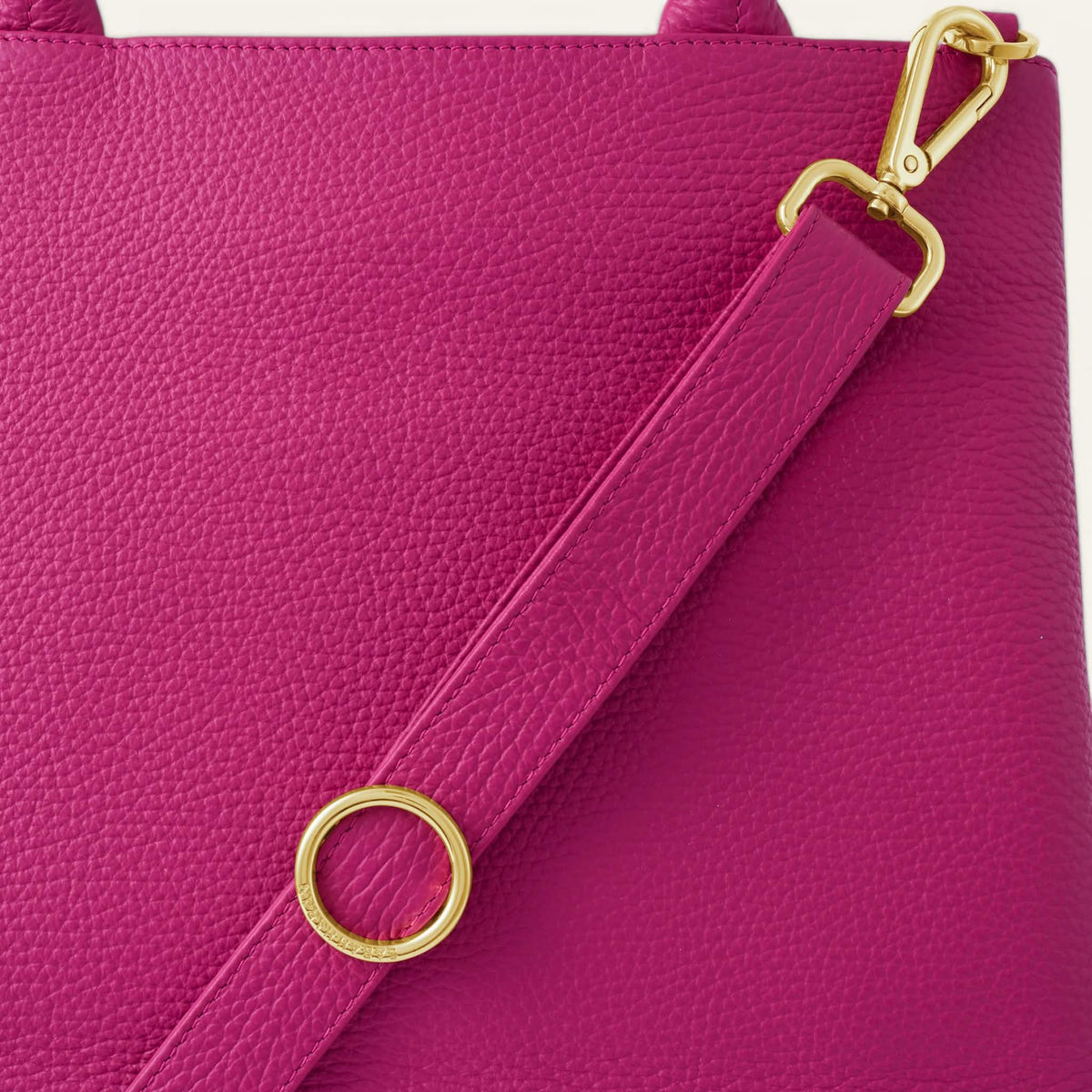 Orchid Sarah Haran Dahlia Tote with Gold hardware detail