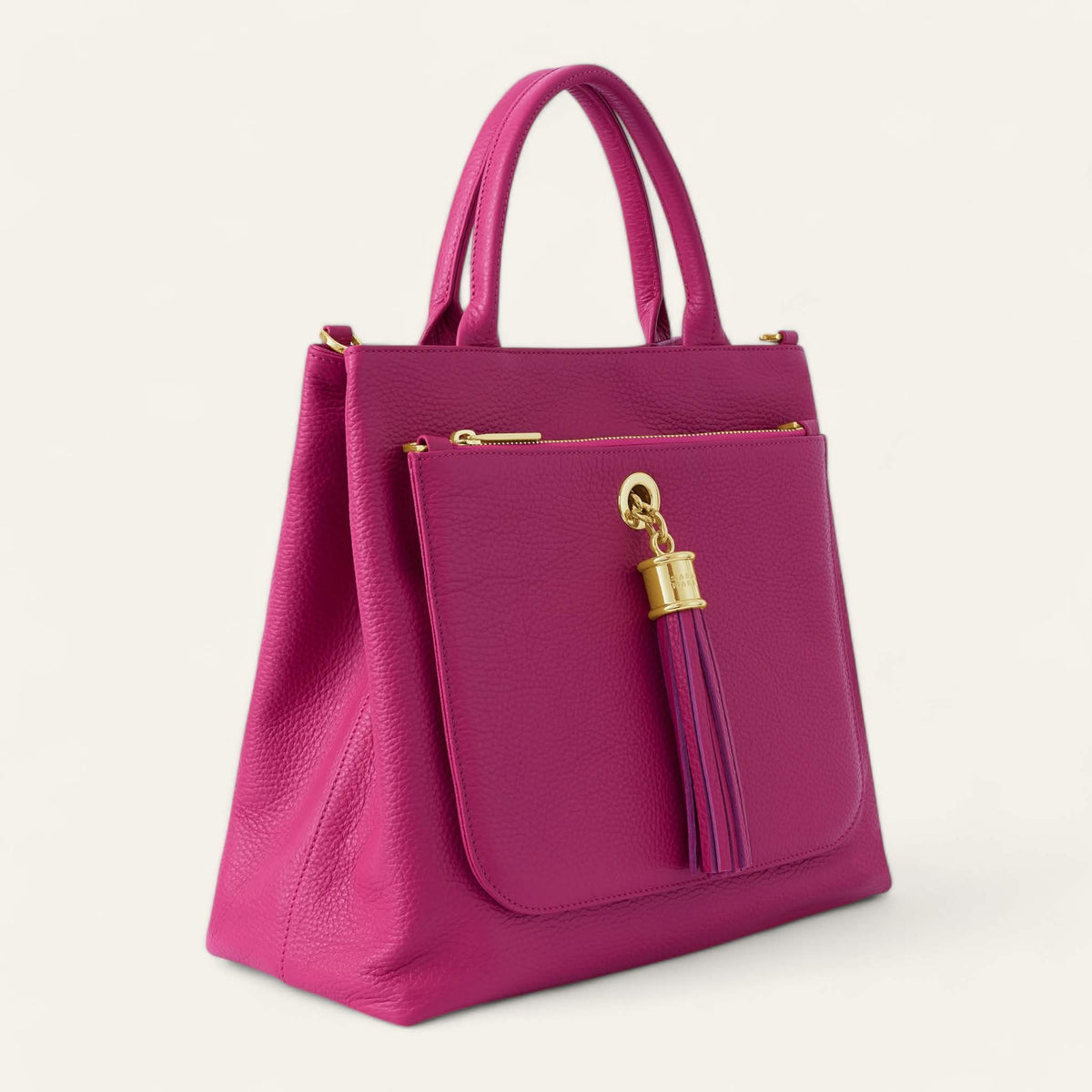Orchid Sarah Haran Dahlia Tote with Gold hardware side