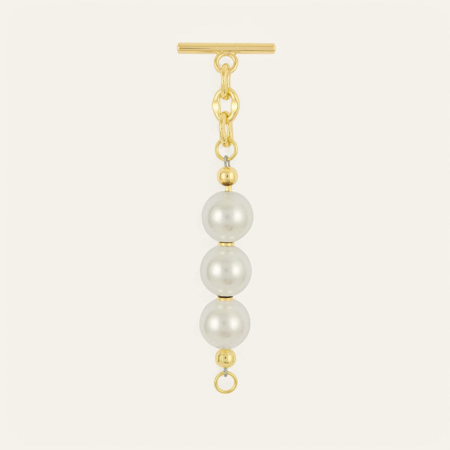 Pearl Sarah Haran Beaded Tassel with Gold hardware