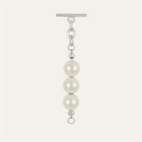 Pearl Sarah Haran Beaded Tassel with Silver hardware