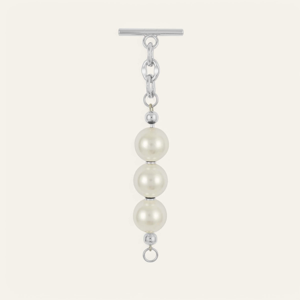 Pearl Sarah Haran Beaded Tassel with Silver hardware