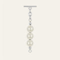 Aurora Tassel | Pearl with Silver hardware