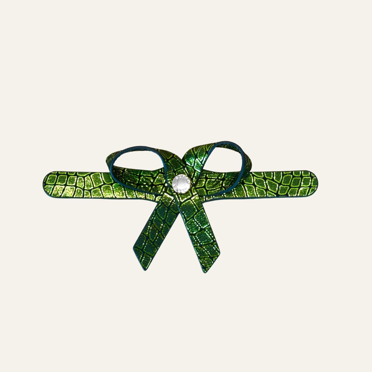 Petite Bow Mini | Wicked Croc with Silver hardware