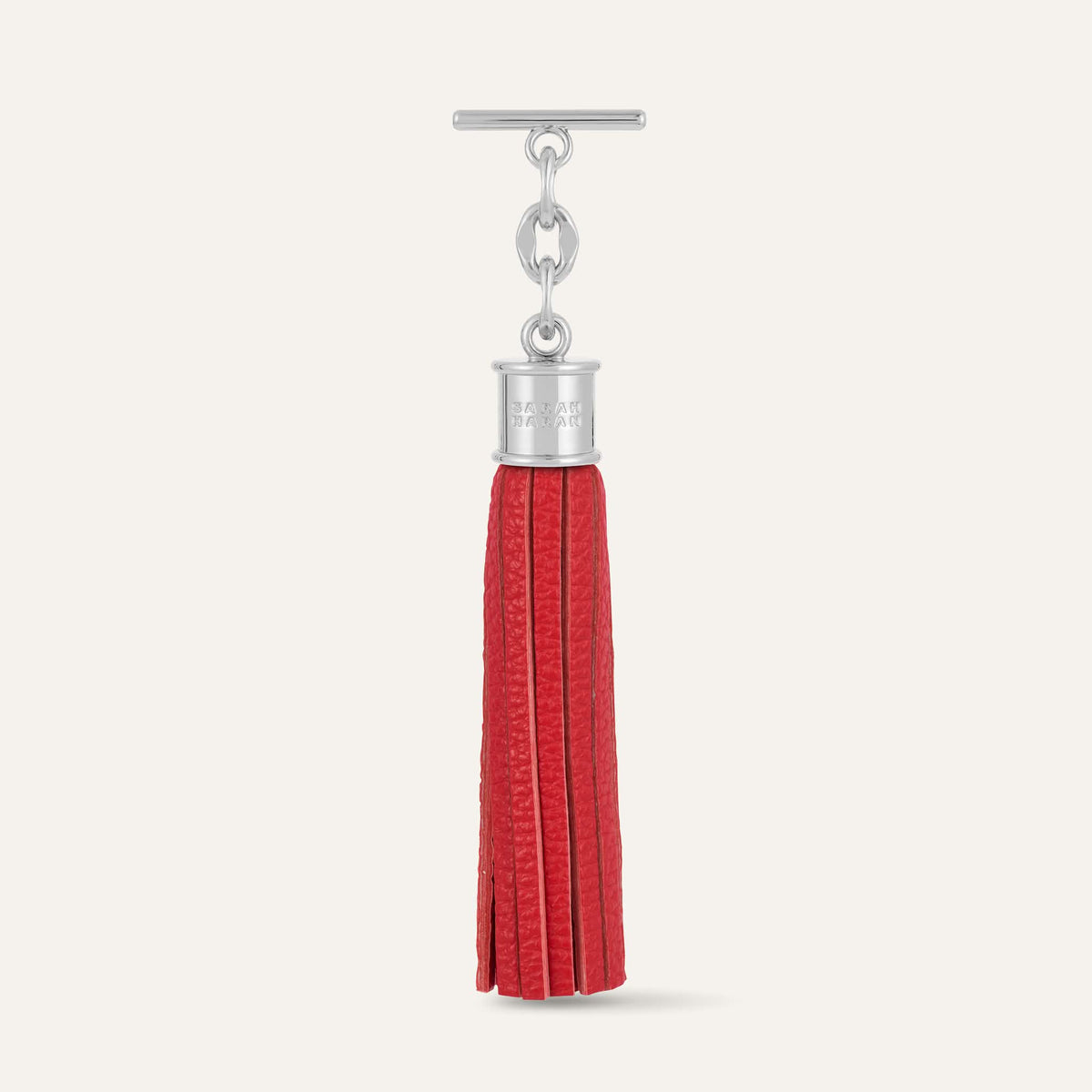 Pillarbox Red Sarah Haran Capsule Tassel Mini with Silver hardware