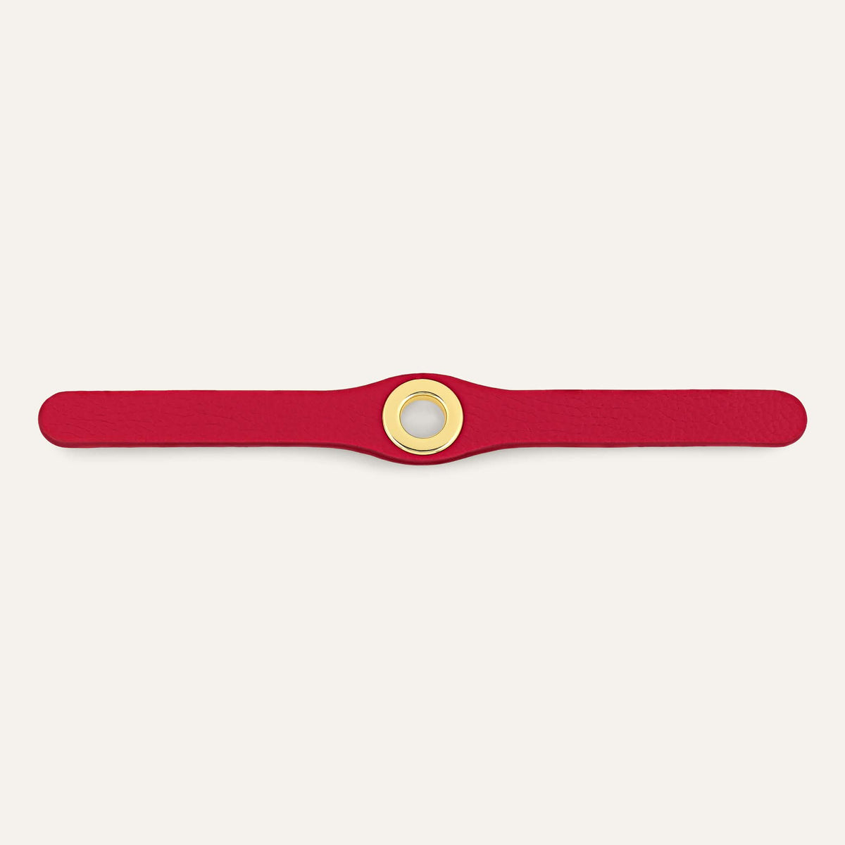 Pillarbox Red Sarah Haran Deco Stud with Gold hardware front