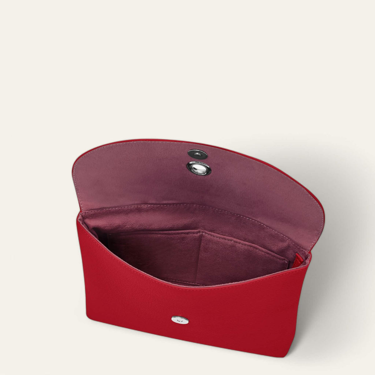 Pillarbox Red Sarah Haran Jasmine Crossbody with Silver hardware overhead