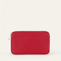 Millie Pouch | Pillarbox Red with Silver hardware