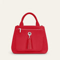 Mini D Tote | Pillarbox Red with Silver hardware