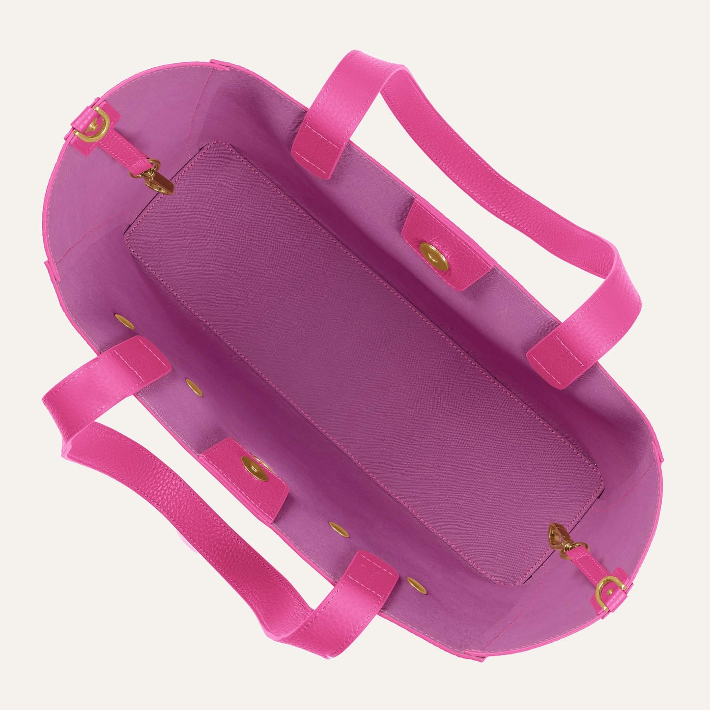 Pink Kiss Sarah Haran Sarah Tote with Gold hardware overhead