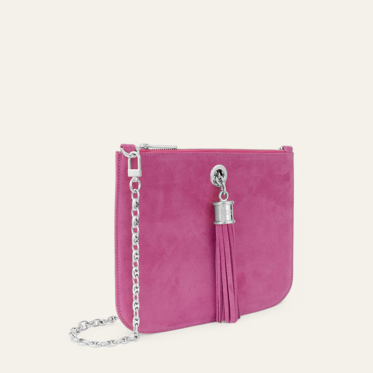 Pink Sarah Haran Ivy Suede Side Silver