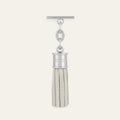 Capsule Tassel Mini | Porcelain with Silver hardware