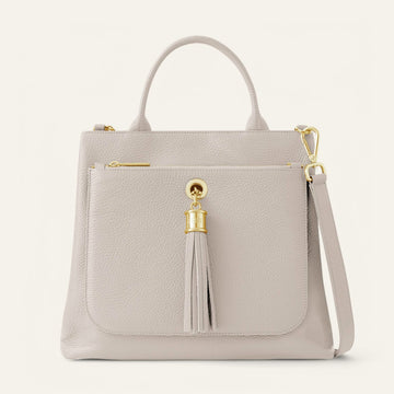Porcelain Sarah Haran Dahlia Tote with Gold hardware front