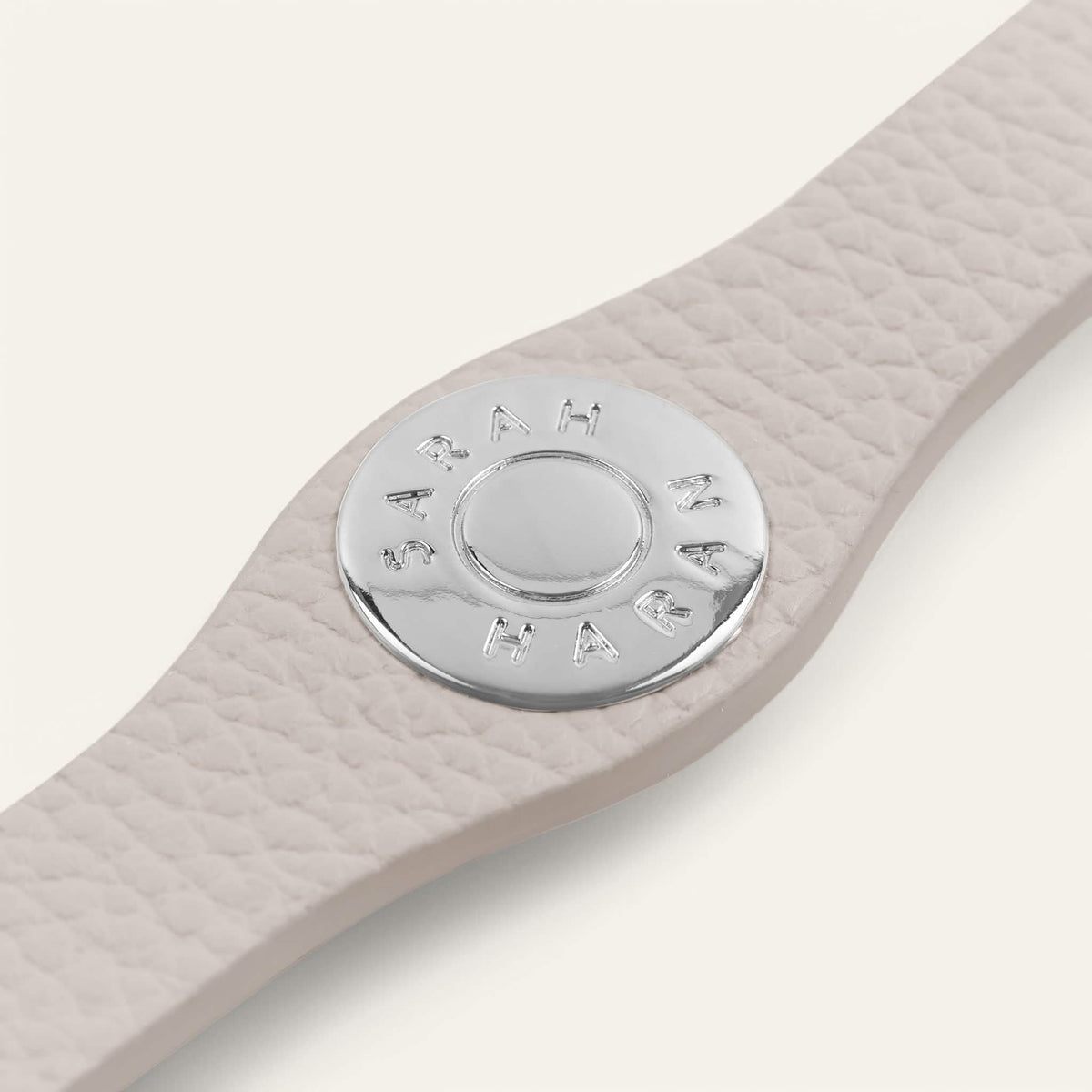 Porcelain Sarah Haran Deco Logo with Silver hardware detail