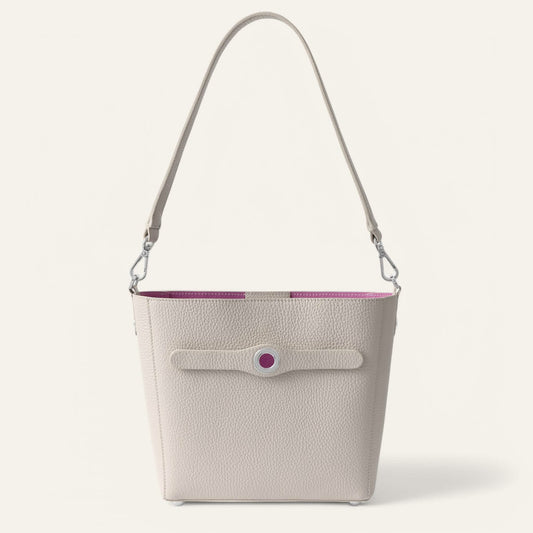Porcelain Sarah Haran Mini S Tote with Silver hardware front