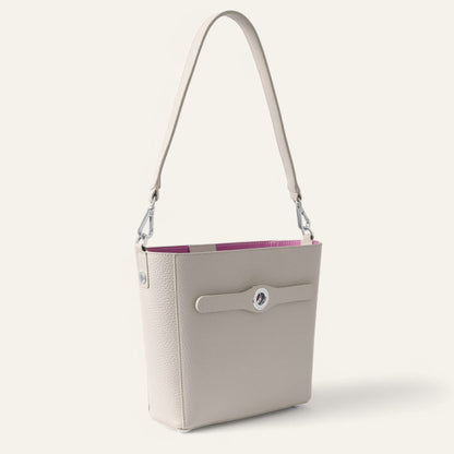 Porcelain Sarah Haran Mini S Tote with Silver hardware side