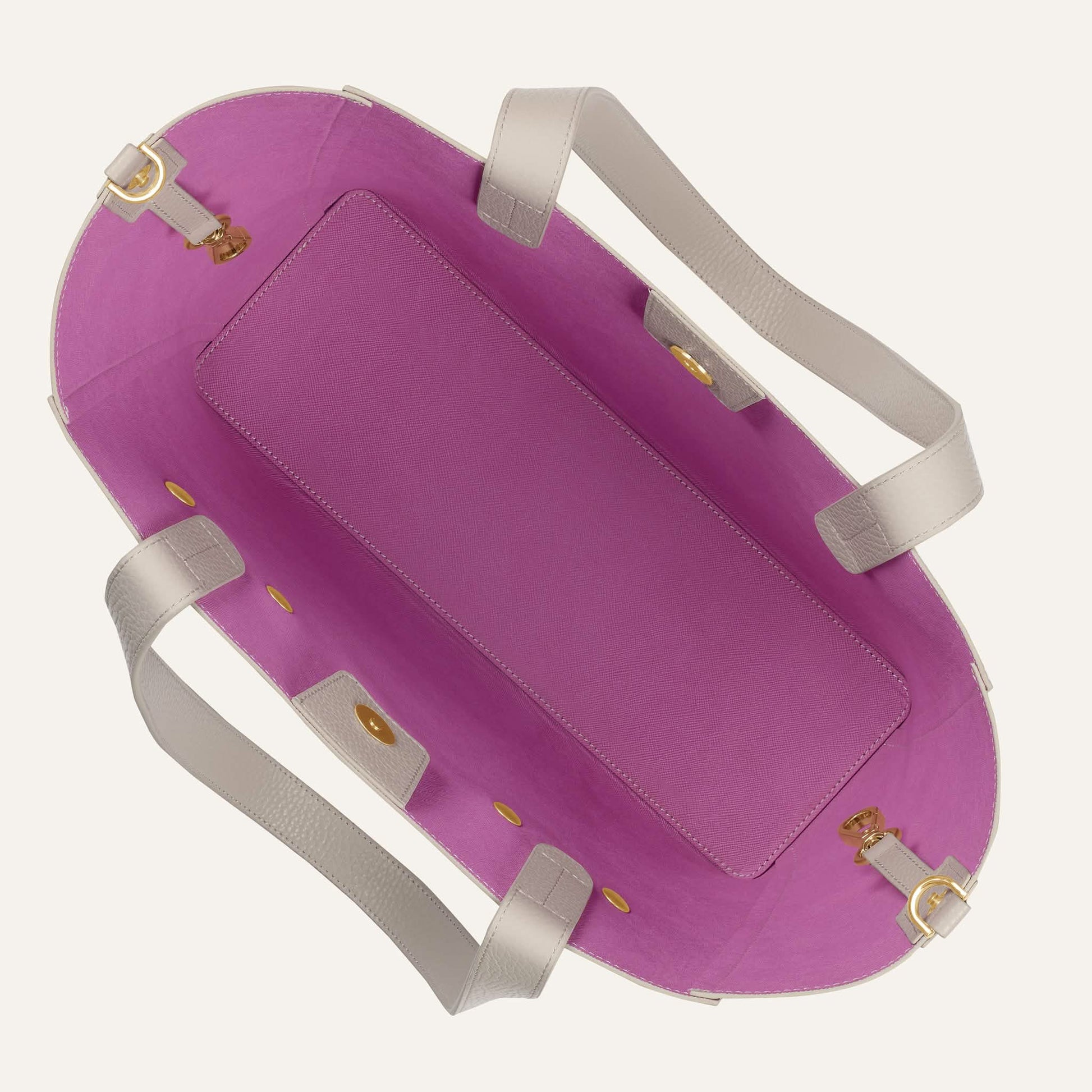 Porcelain Sarah Haran Sarah Tote with Gold hardware overhead