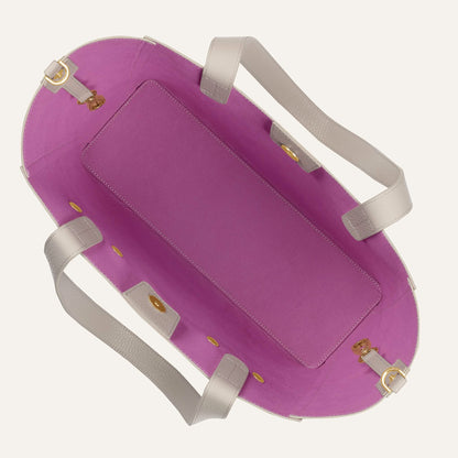 Porcelain Sarah Haran Sarah Tote with Gold hardware overhead