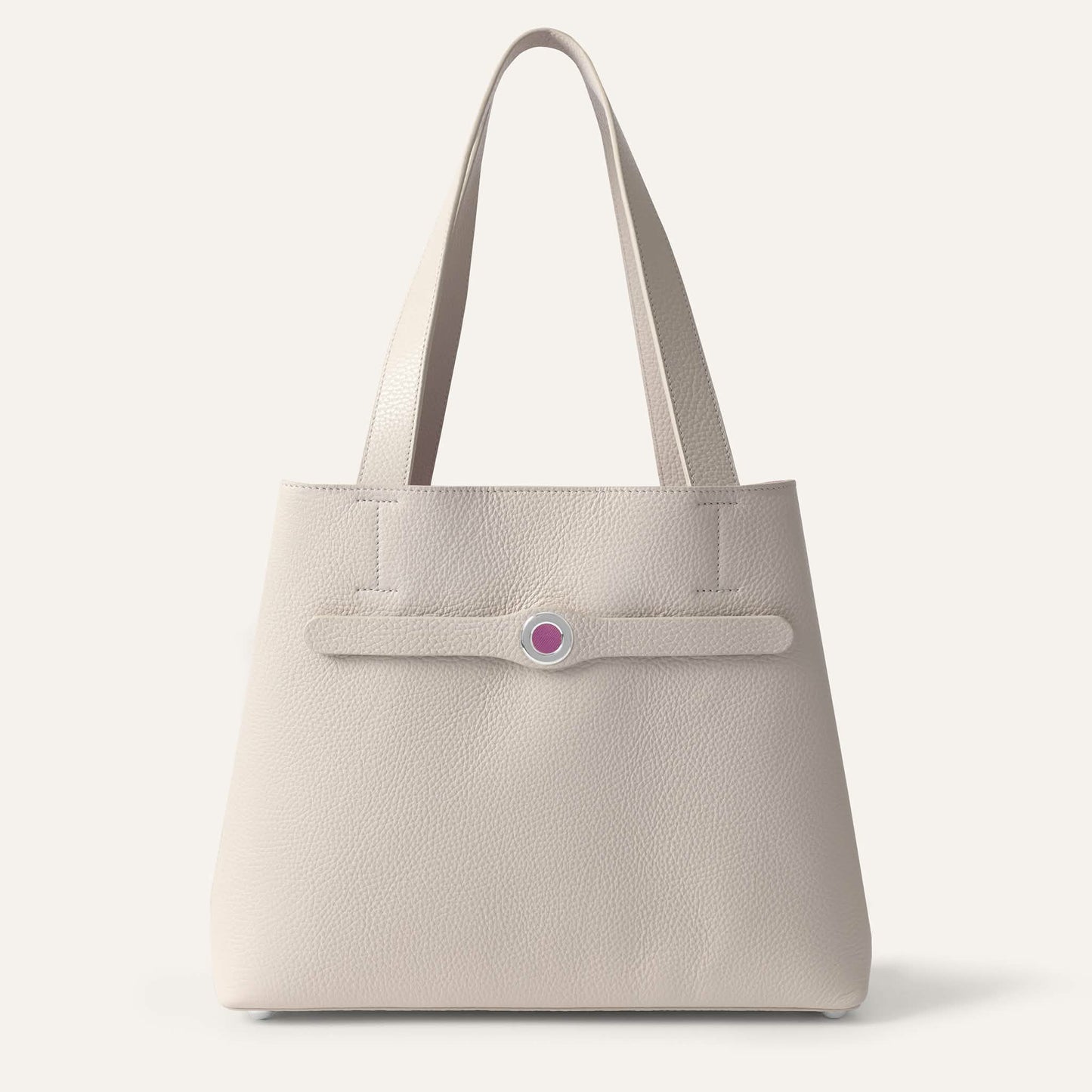 Porcelain Sarah Haran Sarah Tote with Silver hardware front closed