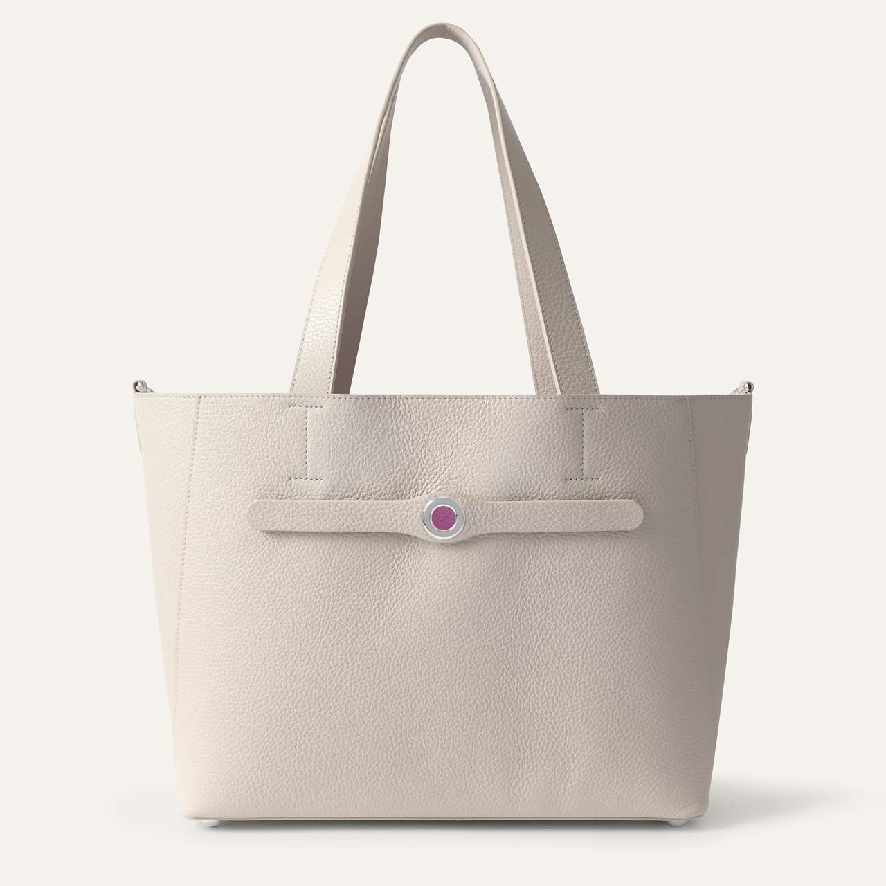 Porcelain Sarah Haran Sarah Tote with Silver hardware front open