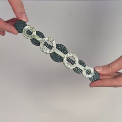 Art Deco Duo Mini | Lichen with Gold hardware