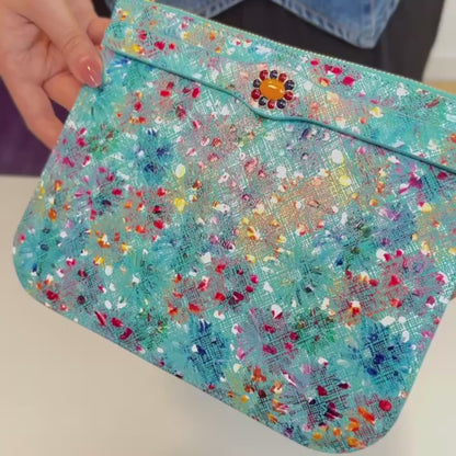 Ivy | Jade Petal with Silver hardware