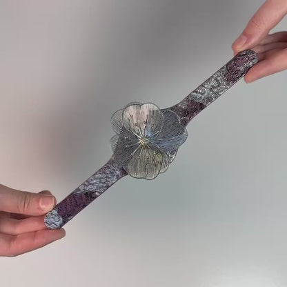 Fleur Deco Stud | Cheri Lace with Silver hardware