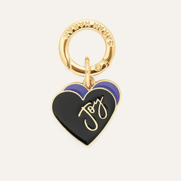 Purple Heart Sarah Haran Tassel Topping Charms Front Gold