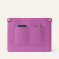 Zipped Pocket Divider | Purple Rose with Gold hardware