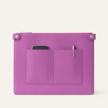 Purple Rose Sarah Haran Zipped Pocket Divider with Silver hardware front