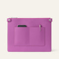 Zipped Pocket Divider | Purple Rose with Silver hardware