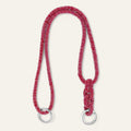 Kings Knot Strap | Red Sparkle with Silver hardware