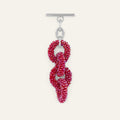 Kings Knot Tassel | Red Sparkle with Silver hardware