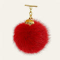 Pompom Tassel | Red with Gold hardware
