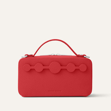 Marie Handbag | Pillarbox Red with Silver hardware