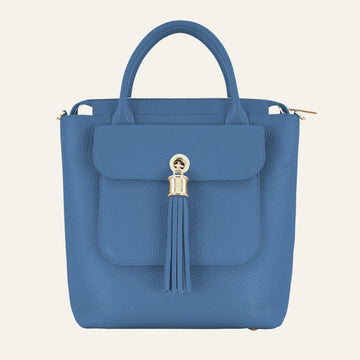 Poppy Mini Backpack | Retro Blue with Gold hardware