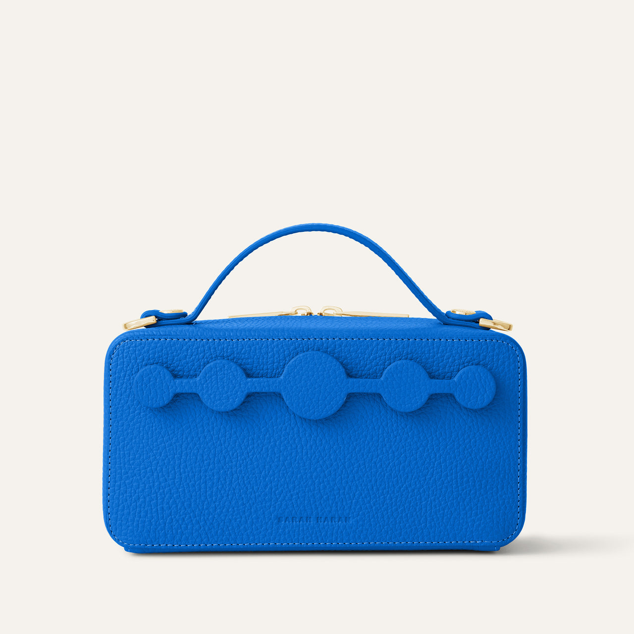Marie Handbag | Sapphire with Gold hardware