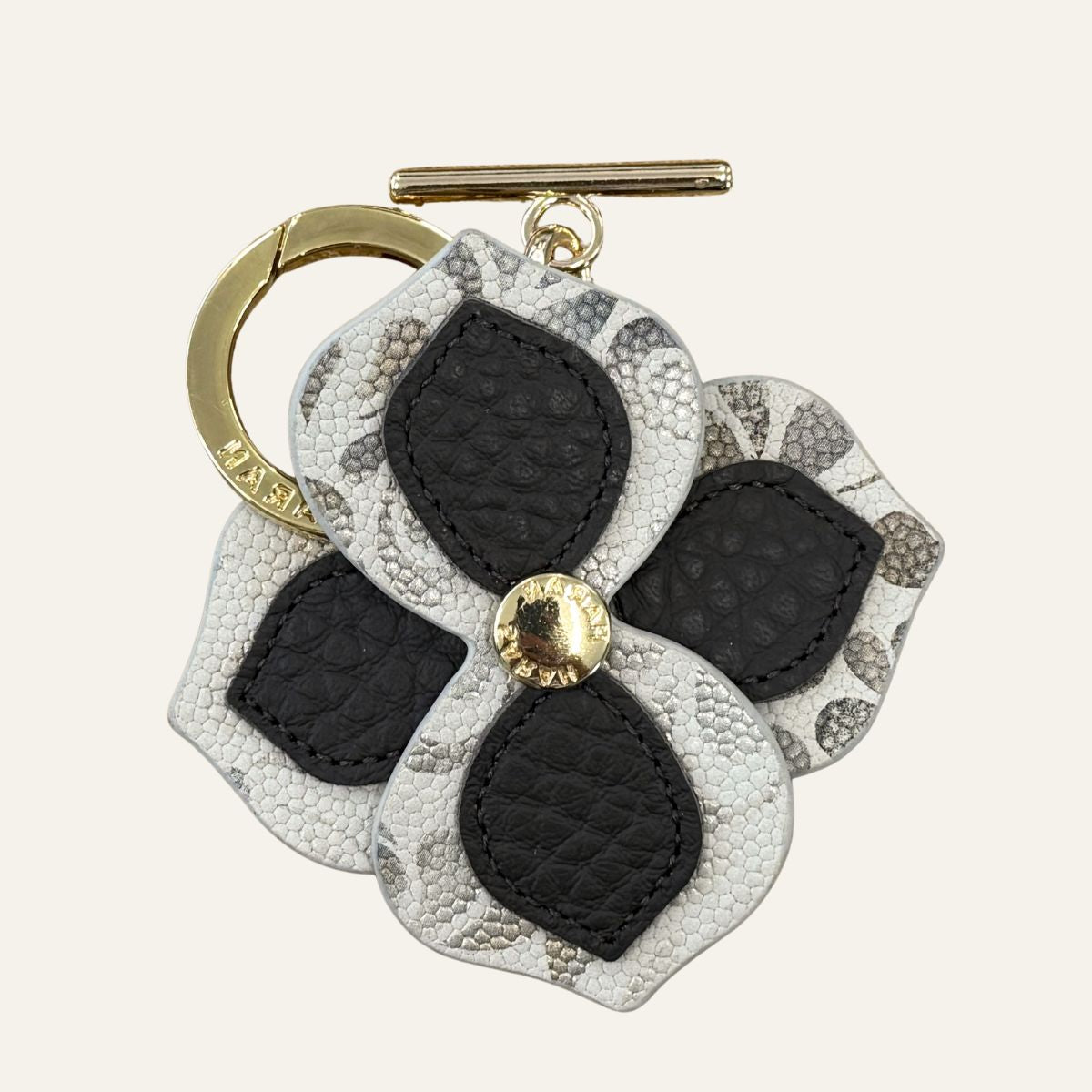 Fleur Tassel Charm | Conker Bicouture & Paisley Butter with Gold hardware