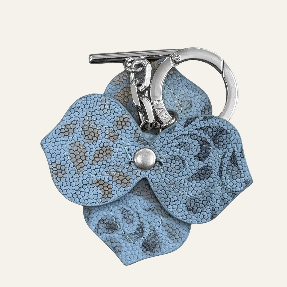 Fleur Tassel Charm | Navy Bicouture & Paisley Blue with Silver hardware