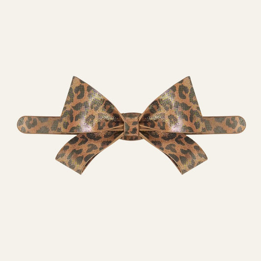 Bijoux Bow | Leopard Luxe with Gold hardware