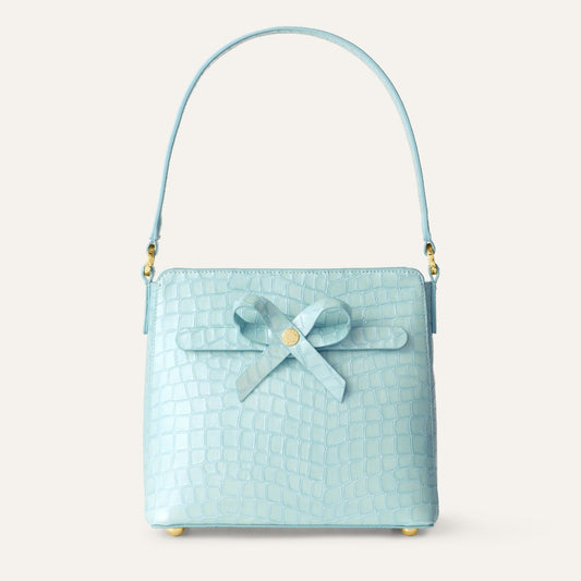 Rosa Handbag | Blue Mist with Gold hardware