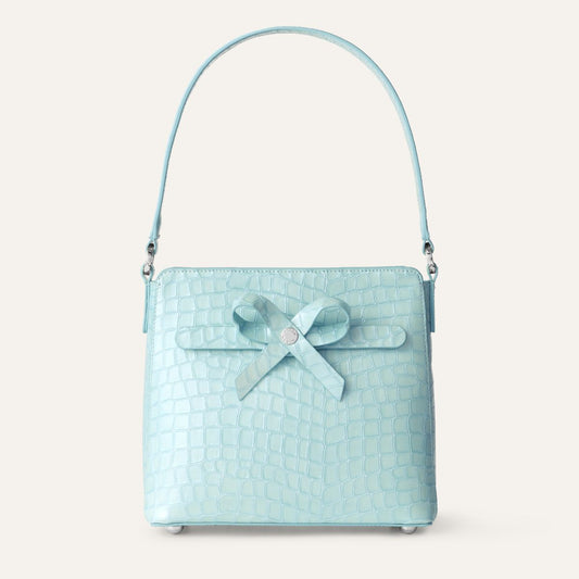 Rosa Handbag | Blue Mist with Silver hardware