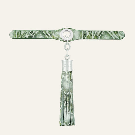 Deco Duo | Lichen with Silver hardware