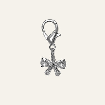 Bow Charm | Silver with Silver hardware