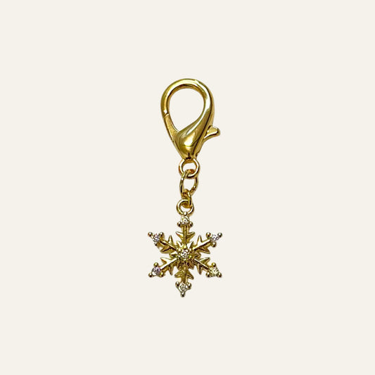 Charm | Snowflake with Gold hardware