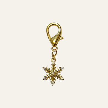 Snowflake Charm | Snowflake with Gold hardware
