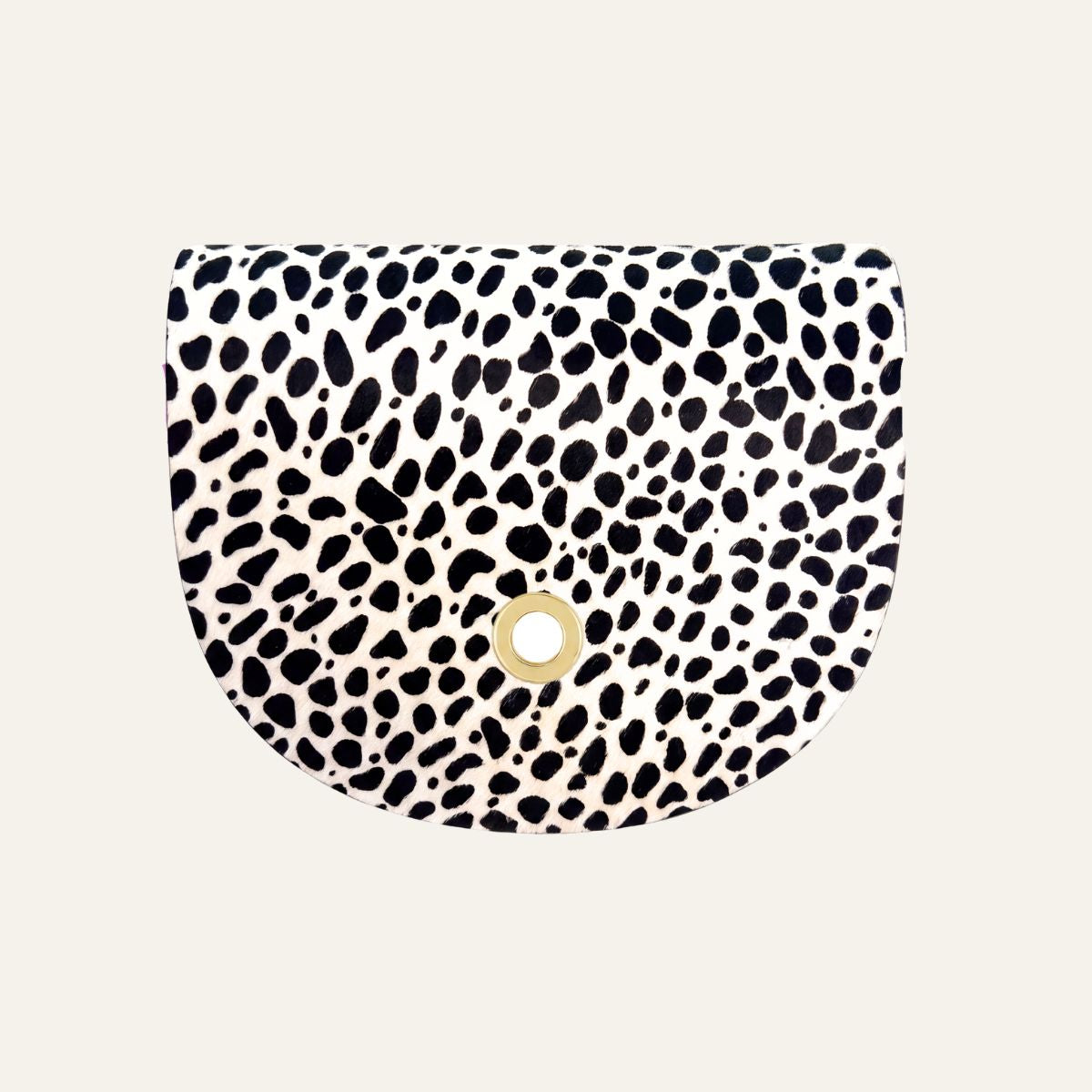 Flap Mini | Dalmatian with Gold hardware